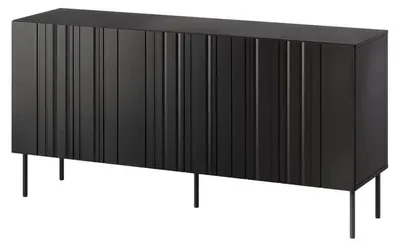 Produktbild von Cama Kommode ISLA 150.5x40x75 mattschwarz, Schwarz, Partikelbord, Einfarbig, Modern, Rechteckig, Partikelbord