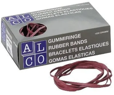 Produktbild von Alco Gummiband Naturkautschuk 10x130mm rot 50g
