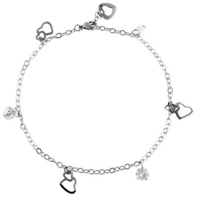 Produktbild von Akzent Edelstahl Fußkette, 25cm, silberfarbig