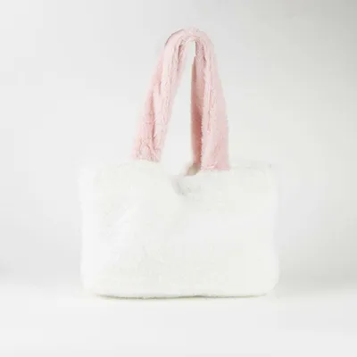 Obrázek produktu pro Nákupní taška Hello Kitty z bílého plyše, 22 x 30 cm