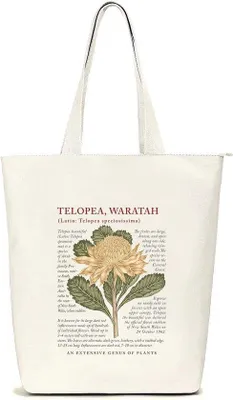 Produktbild von Famanu Canvas Tasche mit Reißverschluss - Wiederverwendbare Einkaufstasche für Damen