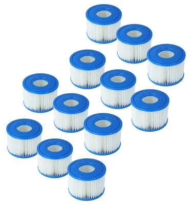 Produktbild von vhbw 12x Filterkartusche Typ S1 Ersatz für Intex S1, 29011 für Pool - Ersatzfilter Blau Weiß