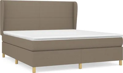 Produktbild von vidaXL Boxspringbett mit Matratze Taupe 180x200 cm Stoff