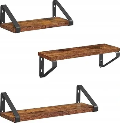 Zdjęcie produktu dla 3 X PÓŁKA WISZĄCA SCIENNA NA KSIĄŻKI SCIANĘ LOFT DĄB PÓŁKI 40x20 cm SALONU