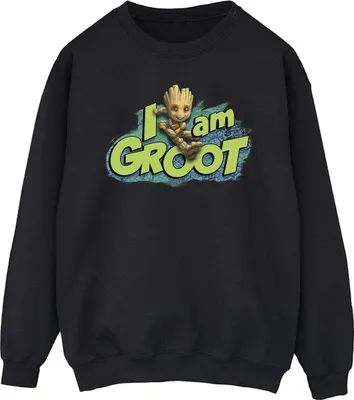 Produktbild von Marvel - "Guardians Of The Galaxy I Am Groot" Sweatshirt für Herren BI25958 (S) (Schwarz)
