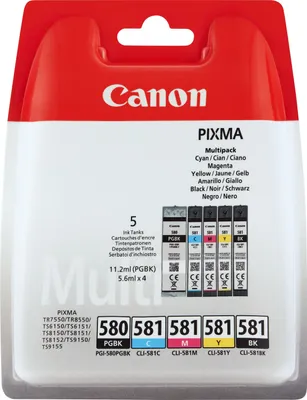 Produktbild von Canon PGI-580 PGBK/CLI-581 CMYBK Multipack - balenie po 5 ks