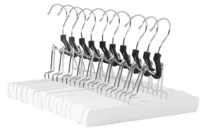 Produktbild von A. Basics Holzkleiderbügel für Hosen, 10er-Pack, Weiß