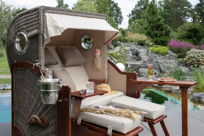 Produktbild von Strandkorb Bistrotisch XXL Mahagoni für Baltikum