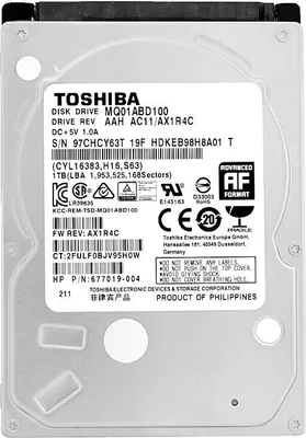Produktbild von Festplatte Toshiba 1TB MQ01ABD100 8Mb Cache 5400RPM Sata II 2.5" Zoll