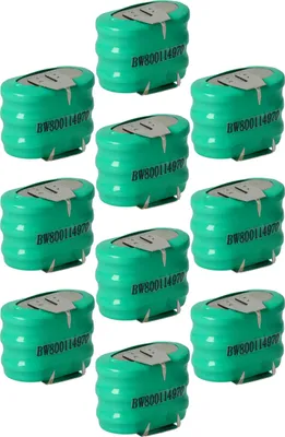 Produktbild von vhbw 10x NiMH Ersatz Knopfzellen-Akku (150 mAh, 3,6 V, NiMH)