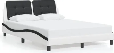 Obrázek produktu pro vidaXL Rám postele bez matrace "Zadar" bílý a černý 140x190 cm Imitace kůže