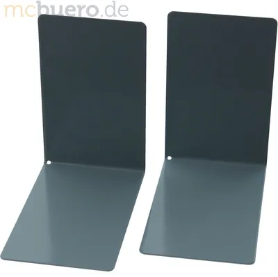 Produktbild von Buchstützen 85x140x140mm Metall grau Packung mit 50 Stück