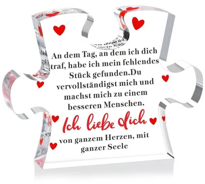 Obrázok produktu pre Akrylová puzzle hra, darček k Valentínovmu dňu pre neho, priehľadná, 4 palce