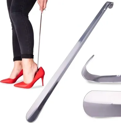Produktbild von Schuhlöffel, Schuhanziehhilfe, XXL Komfort-Schuhanzieher, 79 cm, aus Metall