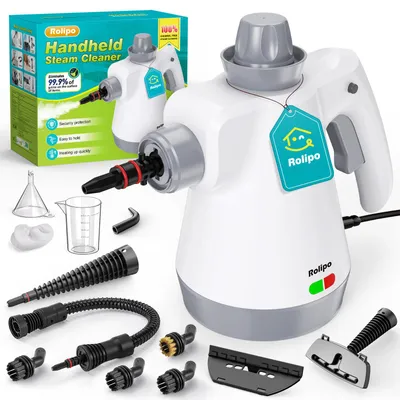 Produktbild von Dampfreiniger Steam Cleaner für Haushalt 1050 W, für Haushalt, Küche, Bad, Fenster, Polster & Auto, Handdampfreiniger,440ml Mehrzweckdampfreiniger