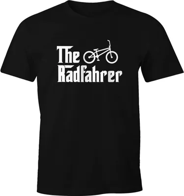 Produktbild von Herren T-Shirt The Radfahrer BMX Fahrrad Biker Motocross Fun-Shirt Moonworks® schwarz XS