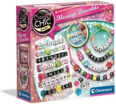 Imagen del producto de Clementoni 18634 - Crazy Chic - Pulseras con mensajes