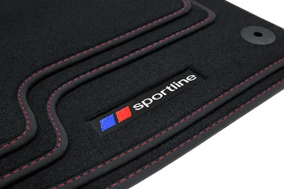 Produktbild von Sportline Fußmatten passend für BMW X3 G01 / iX3 ab Bj. 2018-10/2024, Naht:Rot