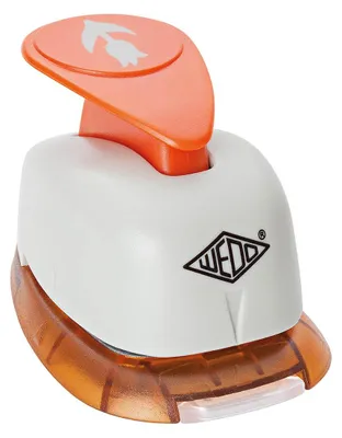 Produktbild von Wedo 168212, Form Handwerksstanze, Grau, Orange, Papier, 220 g/m², 75 mm, 52 mm