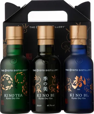 Produktbild von KI NO BI Kyoto Dry Gin Tasting 3er-Set, Classic + Sei + Tea, Alkohol, 3 x 200 ml, 70810400