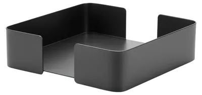 Produktbild von BIG HUG Serviettenhalter aus Stahl – Serviettenständer für den Tisch, 18 x 18 cm, schwarz