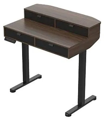 Zdjęcie produktu dla Biurko regulowane wysokość 72 118 cm szufladami do siedze stania ergonomicz