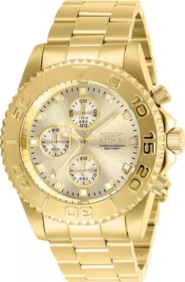 Obrázek produktu pro Invicta Connection 28683 Pánské Hodinky - Quartz Hnutí - Nerezová Ocel s Zlatým Ciferníkem - 43 mm