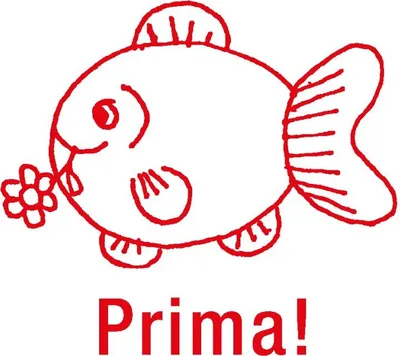 Produktbild von TimeTEX Siebdruck-Stempel "Perpetuum", Fisch "Prima!"