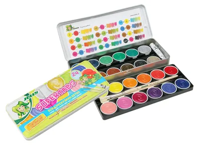 Produktbild von JOLLY Supertabs Deckfarbkasten - 24 Farben im Metall-Etui - Deckfarben - 9335-0002