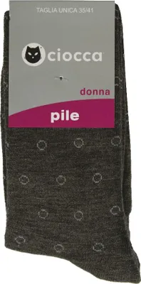 Obrázek produktu pro Vysoké ponožky, podkolenky, dámské ponožky CIOCCA, č. výrobku 819/2 GAMBALETTO PILE, velikost 35–41, 2 % polyester, 88 %.Polyakryl, 9 % polyamid, 1 % Elastan