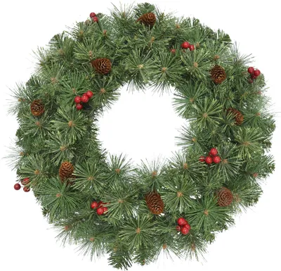 Image de Warth couronne vert TIPS 115 h12xd60cm Noël