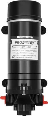 Obrázok produktu pre Čerpadlo na prečerpávanie vody – 3-komorové membránové tlakové čerpadlo – 220 V, elektrická zástrčka EU – 120 W, tiché – samonasávacie – medený motor, 11 bar – čierne