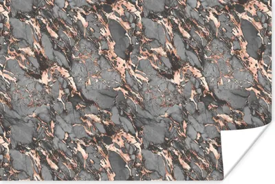 Produktbild von MuchoWow® Poster Marmor - Roségold - Steine 120x80 cm - Bilder