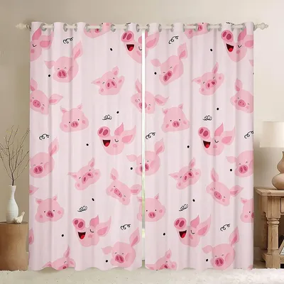 Obrázek produktu pro Roze závěsy na okna pro děti