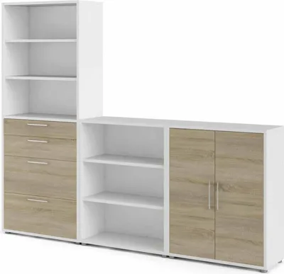 Image de Acceglio - Buffet, 267x40x222h cm Blanc, 4 Tiroirs