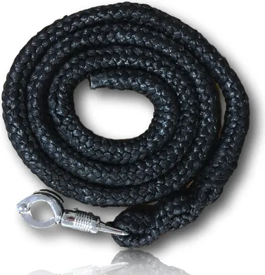 Produktbild von Führstrick mit Panikhaken für Pferde, Ponys, Anbindestrick Länge 1,60 m - Farbe schwarz