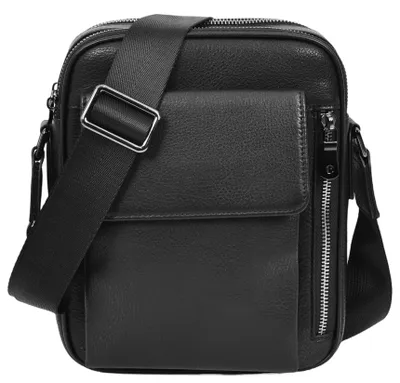 Immagine prodotto di Borsa a tracolla da uomo in pelle con tasche con zip