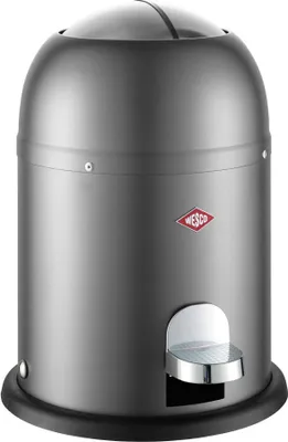 Produktbild von Wesco Mini Master Kosmetik-Treteimer, Abfalleimer, Mülleimer, Kosmetikeimer, Stahlblech, Graphit Matt, 6 L, 180112-77