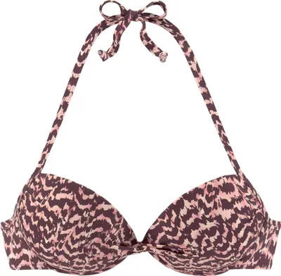 Produktbild von LASCANA Push-Up-Bikini-Top Holly bordeaux bedruckt Größe 42 Cup C