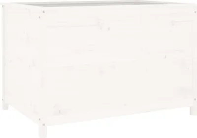 Image de Lit surélevé de jardin blanc 119,5x82,5x78cm bois de pin massif
