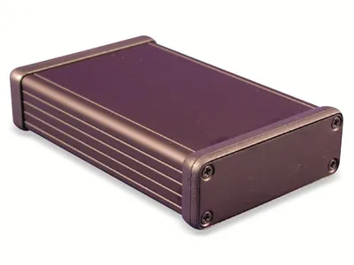 Productafbeelding van HAMMOND Aluminiumbehuizing 1455J1201BK, geëxtrudeerd aluminium, IP54, 120x78x27 mm