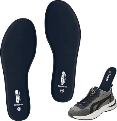 Produktbild von Memory Foam Einlegesohlen Damen Herren Blau EU42 - Sport Freizeit Alltag Sneaker Wanderschuhe Stiefel