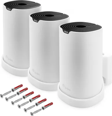 Produktbild von Wandhalterung passend für TP-Link AC1900 Deco S7 WLAN Router 3 Stück mit Kabelmanagement
