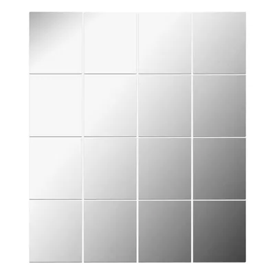 Obrázek produktu pro 16 kusů nástěnné zrcadlo Samolepicí páska Zrcadlo DIY Make-up Mirror bezrámové dlaždice