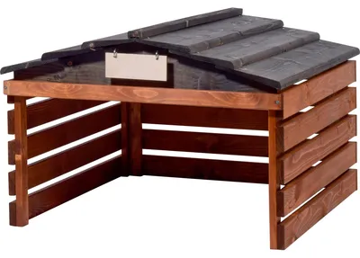 Immagine prodotto di Rifugio in legno per tosaerba robot, con tetto rimovibile - 78,5 x 74 x 52,5 cm