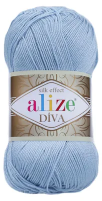Strickgarn ALIZE DIVA Sommerwolle Häkelgarn Wolle Sommer Stricken Häkeln 350 blau