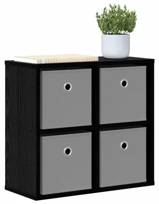 Obrázek produktu pro vidaXL Komoda se zásuvkami, černá, vzhled dubu, 49,5 x 22 x 47 cm