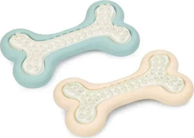 Produktbild von Beeztees Puppy Gummi Dental Knochen 10 cm, Farbe:pink