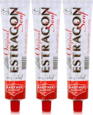 Produktbild von Mautner Estragon Senf 100g - Das würzig scharfe Original (3er Pack)