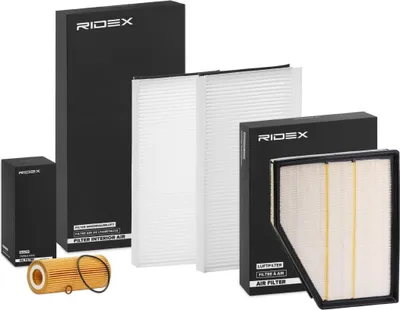 Produktbild von RIDEX Filterset Inspektionspaket Filtersatz für BMW 5 Limousine (E60) 5 Touring (E61)